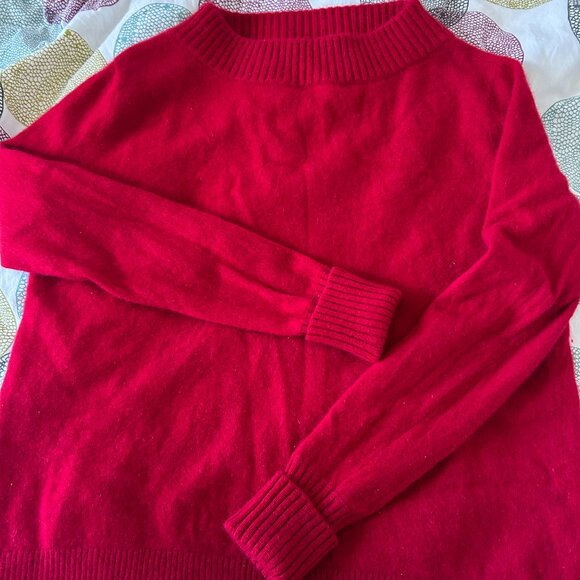 Lord & Taylor 100% Cashmere Rich Red Women's Size Large, so soft! - Picture 4 of 6